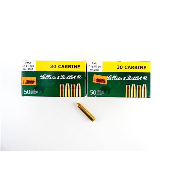 SELLIER & BELLOT .30 CARBINE AMMO LOT