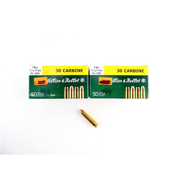 SELLIER & BELLOT .30 CARBINE AMMO LOT