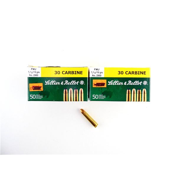 SELLIER & BELLOT .30 CARBINE AMMO LOT