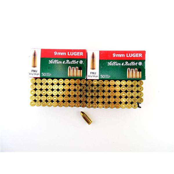 SELLIER & BELLOT 9MM LUGER AMMO LOT