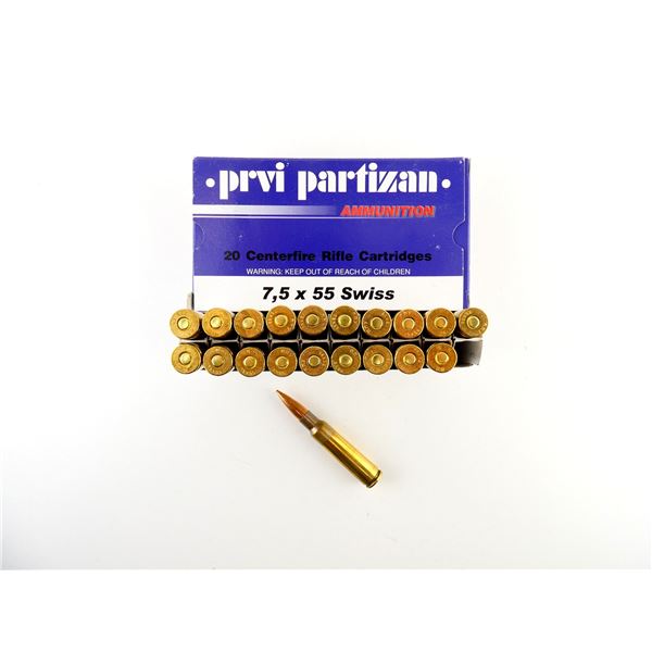 PRVI PARTIZAN 7.5X55 SWISS AMMO LOT