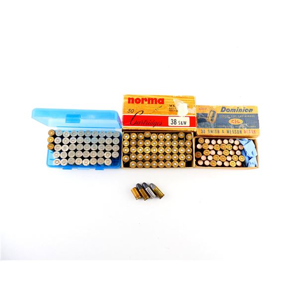 ASSORTED .38 S&W AMMO AND BLANKS LOT