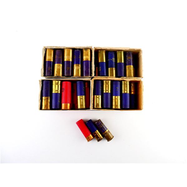 ASSORTED 12 GAUGE 2 3/4" SHOT SHELL AMMO LOT