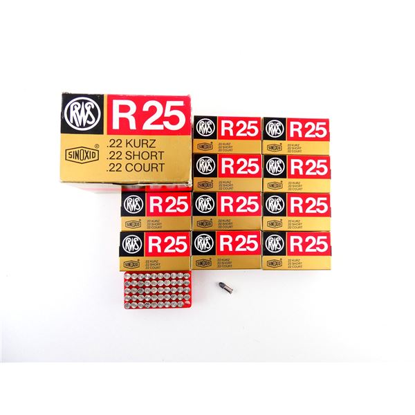 RWS R 25 .22 SHORT AMMO LOT