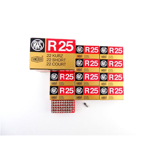 RWS R 25 .22 SHORT AMMO LOT