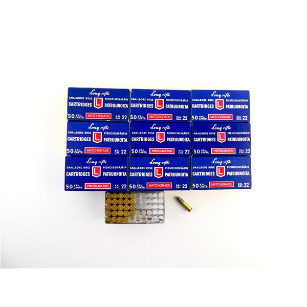 LAPUA .22 LR MATCH AND .22 LR PISTOL MATCH AMMO LOT