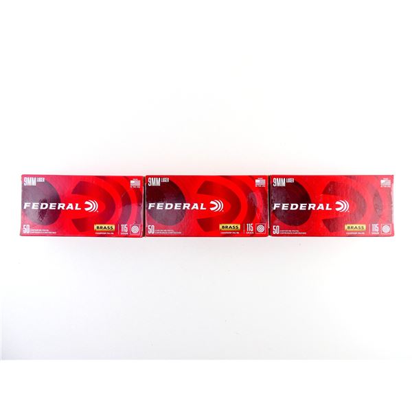 FEDERAL 9MM LUGER AMMO LOT