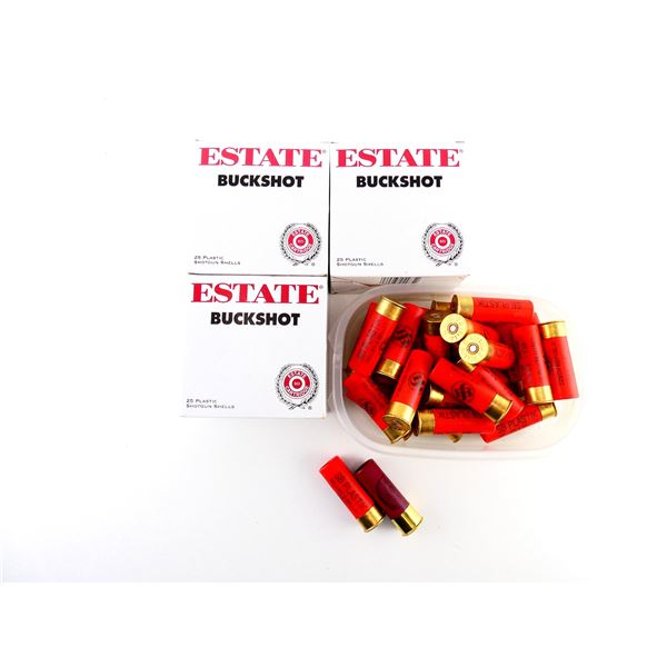 ASSORTED SELLIER & BELLOT AND ESTATE 12 GAUGE 2 3/4" SHOT SHELL AMMO LOT