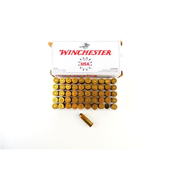 WINCHESTER .44 REM MAG AMMO AND NON-PRIMED BRASS CASES LOT