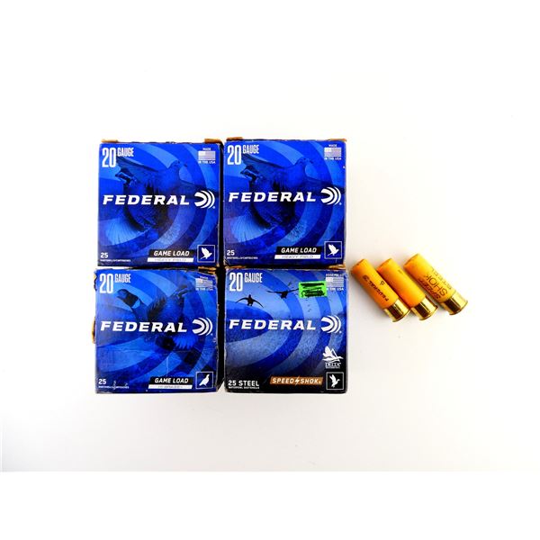 FEDERAL 20 GAUGE 2 3/4" SHOT SHELL AMMO LOT