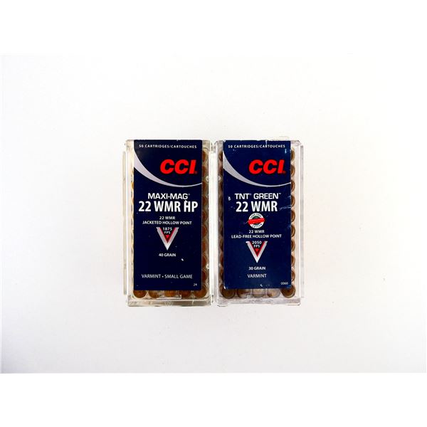 ASSORTED CCI .22 WMR AMMO LOT