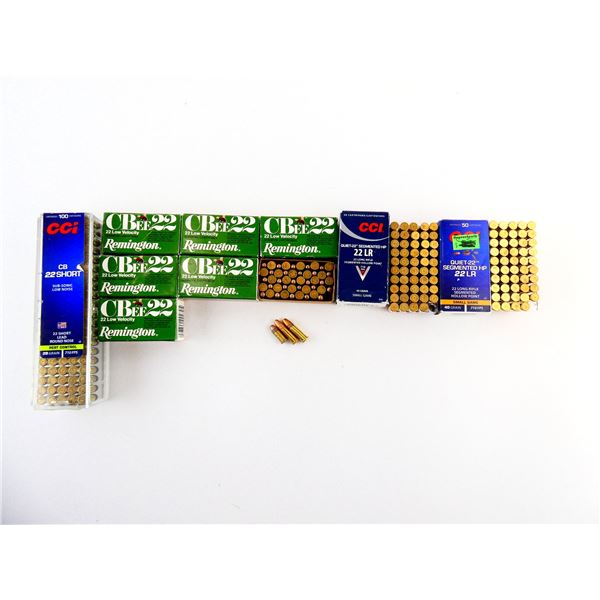 ASSORTED .22 CB SHORT AND .22 LR AMMO LOT