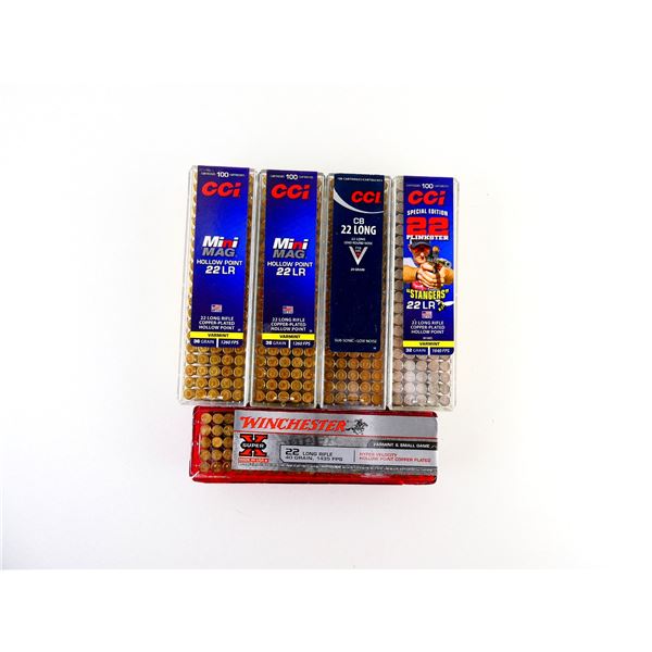 ASSORTED .22 LONG AND .22 LR AMMO LOT