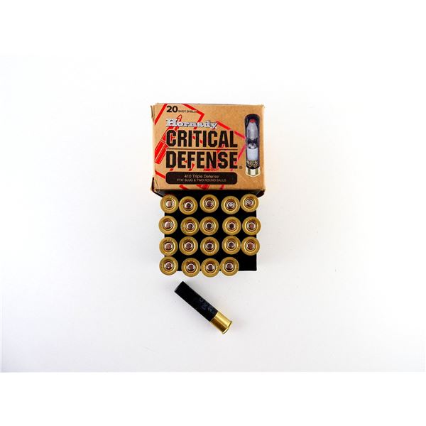 HORNADY CRITICAL DEFENSE .410 GAUGE 2 1/2" TRIPLE DEFENSE SHOT SHELL AMMO LOT