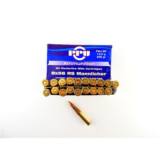 PPU 8X56 RS MANNLICHER AMMO LOT