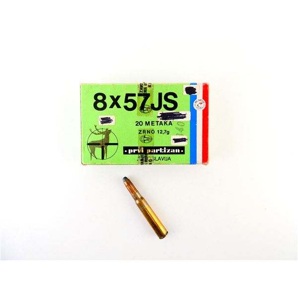 PRVI PARTIZAN 8X57JS AMMO LOT