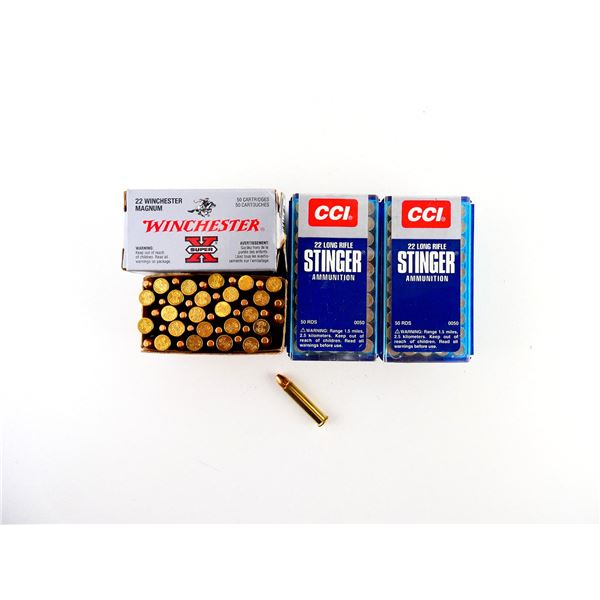 ASSORTED CCI .22 LR AND WINCHESTER .22 WIN MAG AMMO LOT