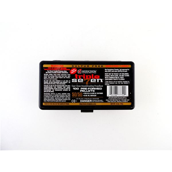 HODGDON TRIPLE SEVEN PRE-FORMED PELLETS FOR .50 CALIBER MUZZLELOADERS LOT