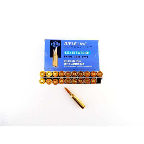PPU 6.5X55MM SWEDISH AMMO LOT