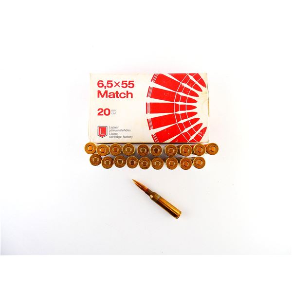 LAPUA 6.5X55MM SWEDISH MATCH AMMO LOT