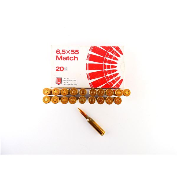 LAPUA 6.5X55MM SWEDISH MATCH AMMO LOT