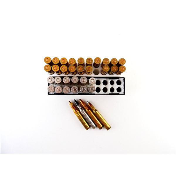 ASSORTED .30-06 SPRG AMMO AND NON-PRIMED BRASS CASES LOT