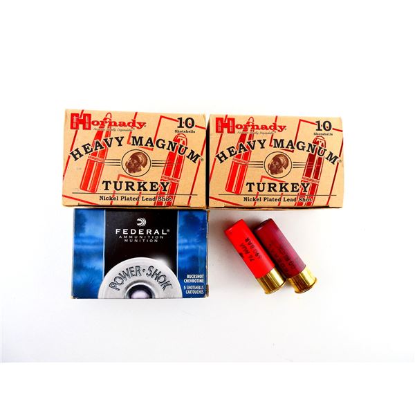 ASSORTED FEDERAL AND HORNADY 12 GAUGE 3" MAG AMMO LOT