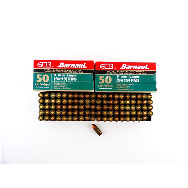 BARNAUL 9MM LUGER AMMO LOT