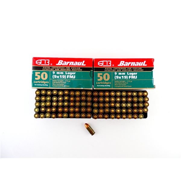 BARNAUL 9MM LUGER AMMO LOT
