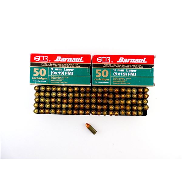 BARNAUL 9MM LUGER AMMO LOT