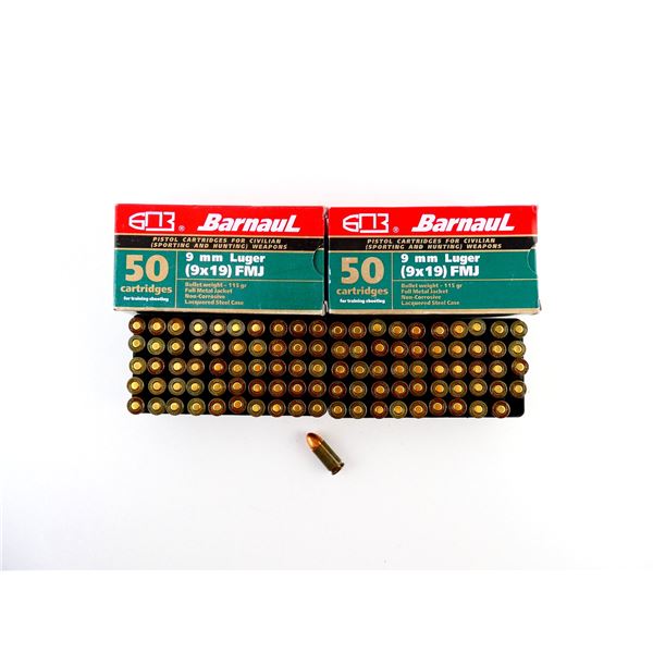 BARNAUL 9MM LUGER AMMO LOT