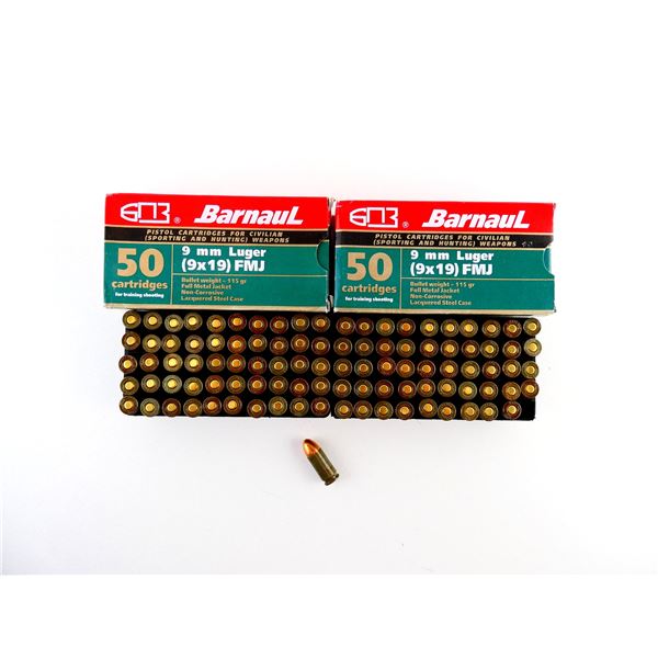 BARNAUL 9MM LUGER AMMO LOT