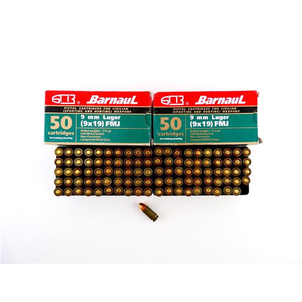 BARNAUL 9MM LUGER AMMO LOT