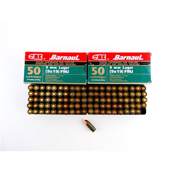 BARNAUL 9MM LUGER AMMO LOT