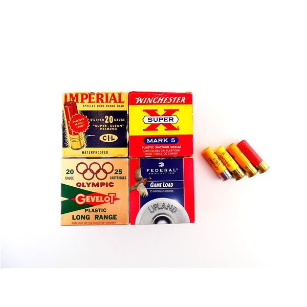 ASSORTED 20 GAUGE 2 3/4" SHOT SHELL AMMO LOT