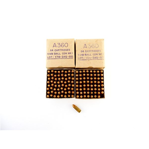 CANADIAN MILITARY 9MM BALL MKI AMMO LOT