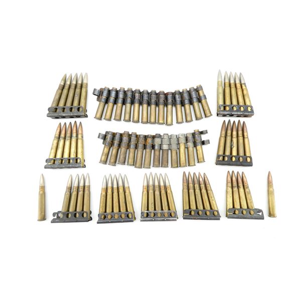 ASSORTED MILITARY .303 BR AMMO AND PRIMED / NON-PRIMED BRASS CASES LOT