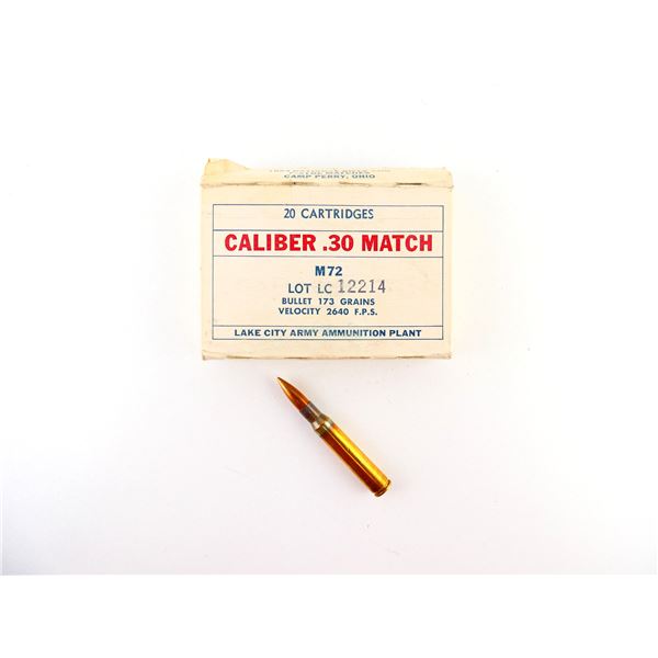 U.S. MILITARY .30 CALIBER MATCH AMMO LOT