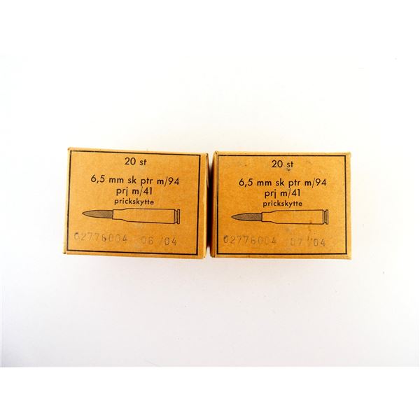 SWEDISH MILITARY 6.5X55MM AMMO LOT
