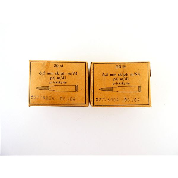 SWEDISH MILITARY 6.5X55MM AMMO LOT