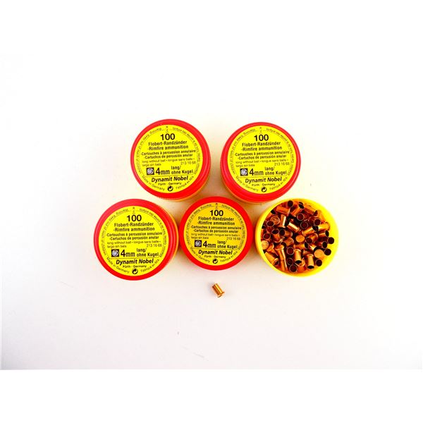 PRIMED RWS 4MM LONG FLOBERT BRASS CASES LOT