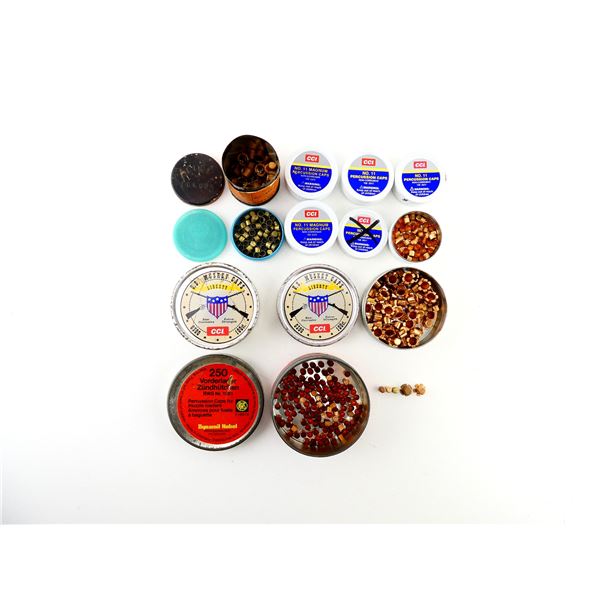 ASSORTED PERCUSSION CAPS AND MUSKET CAPS LOT