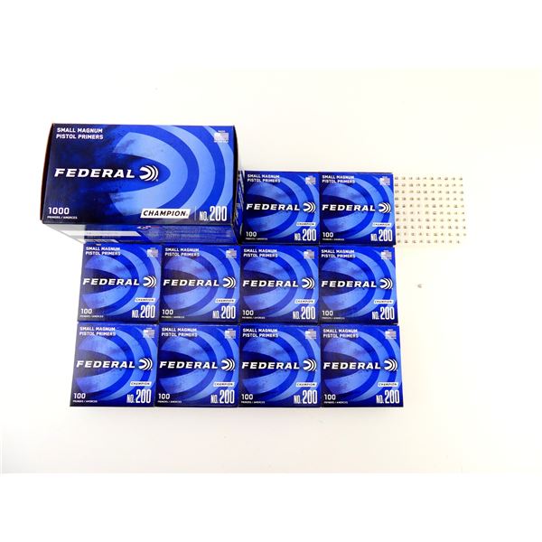 FEDERAL CHAMPION NO. 200 SMALL MAGNUM PISTOL PRIMERS LOT