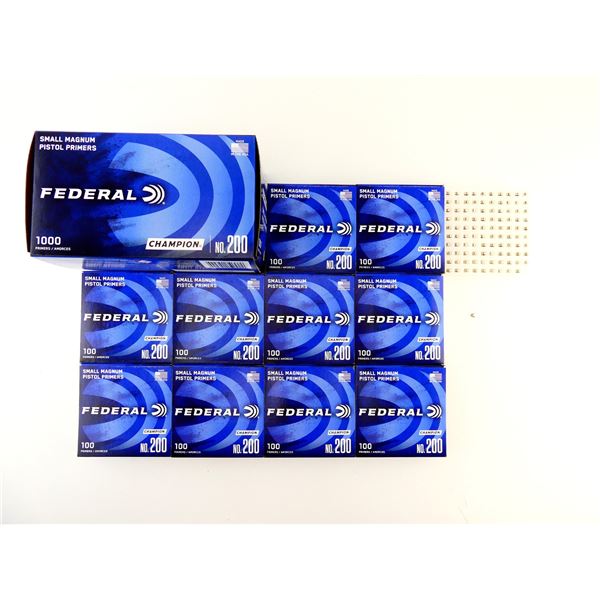 FEDERAL CHAMPION NO. 200 SMALL MAGNUM PISTOL PRIMERS LOT