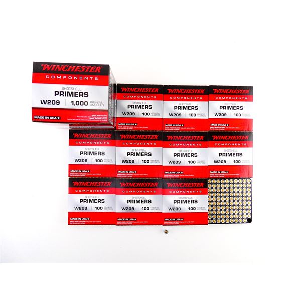 WINCHESTER NO. W209 SHOT SHELL PRIMERS LOT