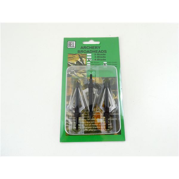 BELL ARCHERY 4-BLADE BROADHEADS LOT