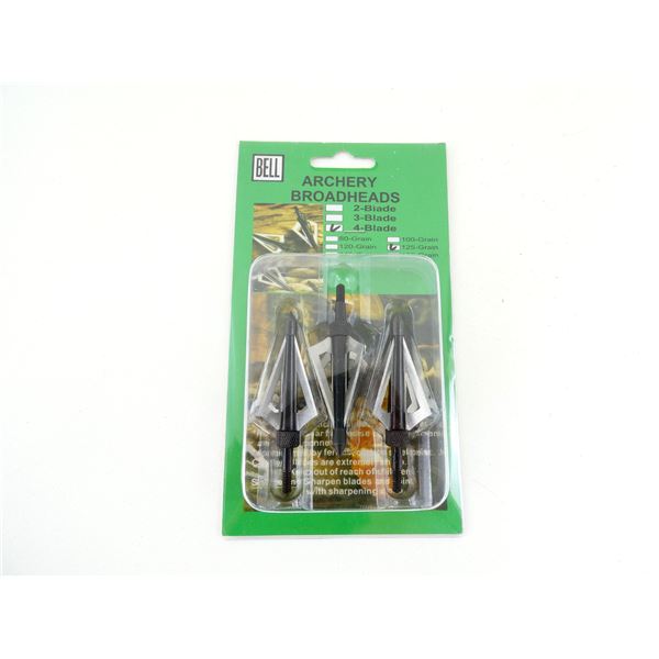 BELL ARCHERY 4-BLADE BROADHEADS LOT