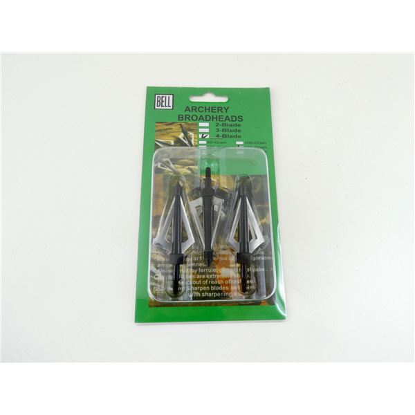BELL ARCHERY 4-BLADE BROADHEADS LOT