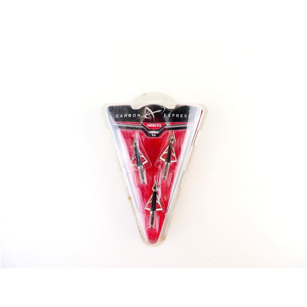 CARBON EXPRESS TROIKA ST3 (3) BLADE 100 GRN FIXED BLADE BROADHEADS LOT