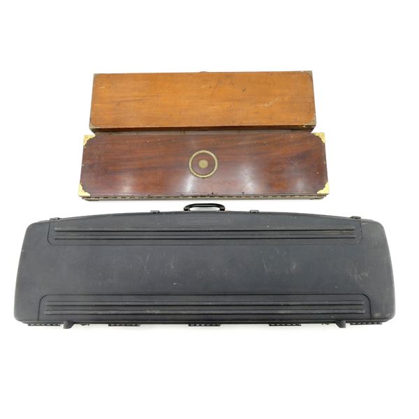 ASSORTED HARD PADDED RIFLE AND WOODEN TAKEDOWN GUN CASES LOT